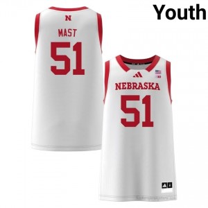 Nebraska Cornhuskers Rienk Mast #51 White College Jersey - Premium Youth Basketball 57788374