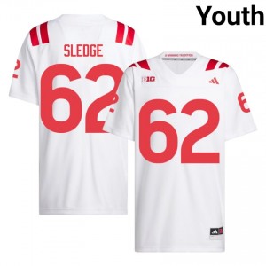 Sam Sledge Nebraska Huskers #62 University Football Jersey 2026-27 Youth White Adidas Swingman 96014115