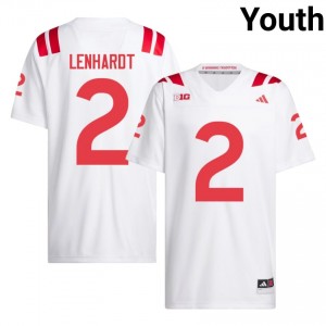 Cameron Lenhardt #2 Nebraska Huskers White Youth Football College Jersey 2026-2027 Stitched 14255855