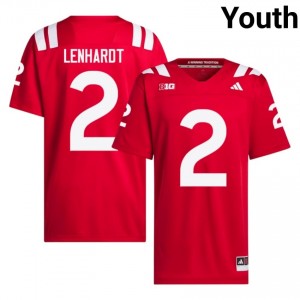 Nebraska Cornhuskers Cameron Lenhardt #2 Scarlet Youth Football Gameday Jersey Officially Licensed NCAA 72000894