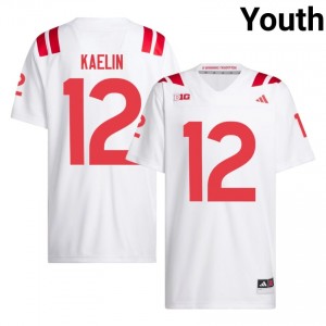 Daniel Kaelin Nebraska Cornhuskers #12 University Football Jersey 2026-27 Youth White Adidas Swingman 66669489