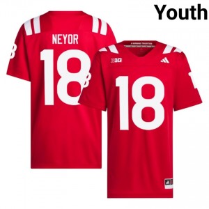Isaiah Neyor Nebraska Cornhuskers #18 University Football Jersey 2026-27 Youth Scarlet Adidas Swingman 32840481