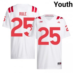 Jamal Rule #25 Nebraska Cornhuskers White Youth Football College Jersey 2026-2027 Stitched 48385885