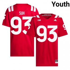 Authentic Stitched Ndamukong Suh Nebraska Huskers #93 Scarlet Youth High School Football 2026-27 Jersey 50125187