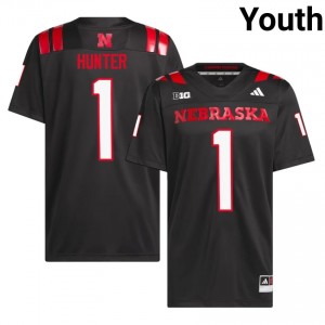 Nyziah Hunter Nebraska Cornhuskers #1 University Football Jersey 2026-27 Youth Black Adidas Swingman 85529186