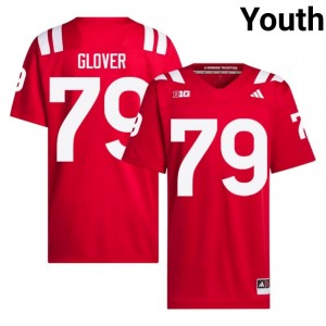 Nebraska Huskers Rich Glover #79 Scarlet Youth Football Gameday Jersey Officially Licensed NCAA 19006469