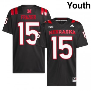 NU Huskers Tommie Frazier #15 Black NCAA Jersey - Premium Youth Football 89201895