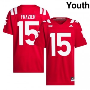 Tommie Frazier #15 Nebraska Cornhuskers Scarlet Youth Football College Jersey 2026-2027 Stitched 21151521
