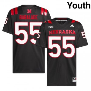 Nebraska Cornhuskers Tree Babalade #55 Black NCAA Jersey - Premium Youth Football 28339748